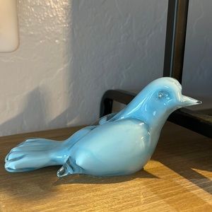 Small Baby Blue glass bird